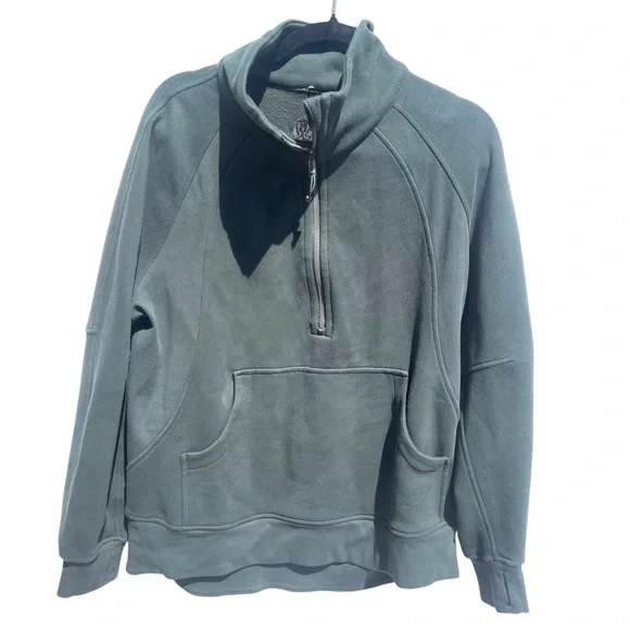 LULULEMON Green Half-Zip funnel neck  jacket M L medium large - Picture 2 of 4